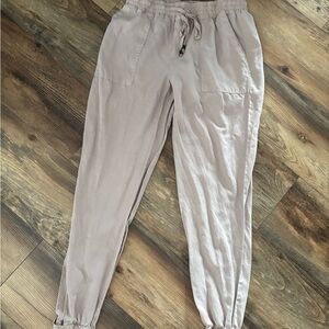 Beige Drawstring Pants